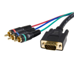 StarTech.com 3ft VGA - RCA 35.4" (0.9 m) VGA (D-Sub) 3 x RCA Black