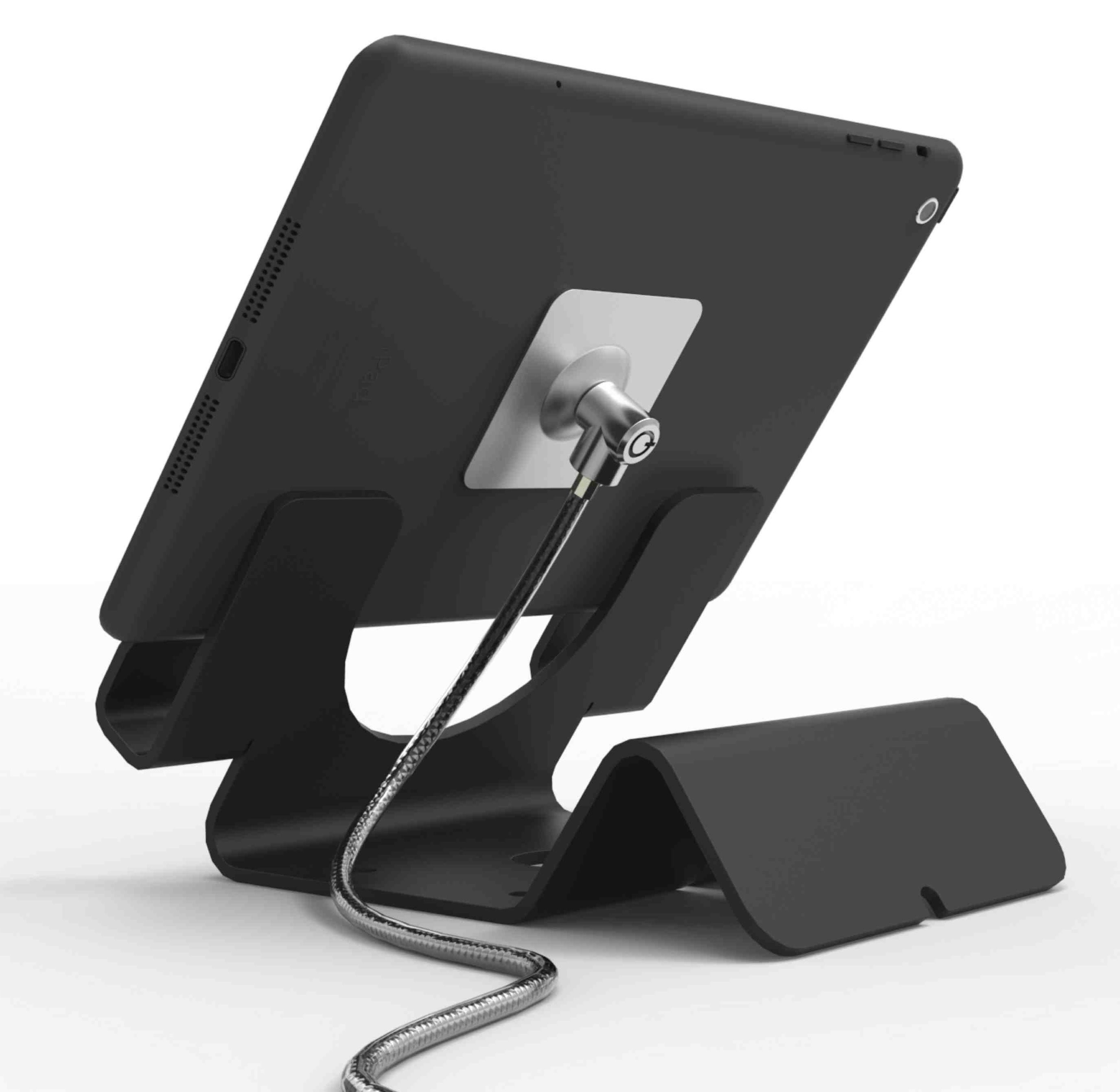 Image of Compulocks Universal Tablet Holder with Keyed Cable Lock Black