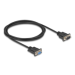 DeLOCK Serial Cable RS-232 D-Sub9 male to female with narrow plug housing 2 m