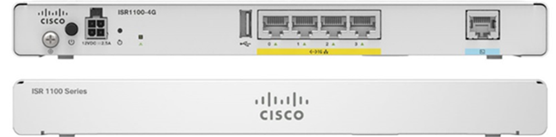Photos - Router Cisco ISR1100-4G wired  Gigabit Ethernet Grey 