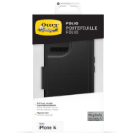 OtterBox Folio for iPhone 14 for MagSafe, Soft-Touch Folio with 3 Slots for Cash/Cards, Strong Magnetic Alignment and Attachment with MagSafe, Compatible with iPhone, Black, No Case Included