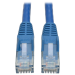Tripp Lite N201-050-BL Cat6 Gigabit Snagless Molded (UTP) Ethernet Cable (RJ45 M/M), PoE, Blue, 50 ft. (15.24 m)