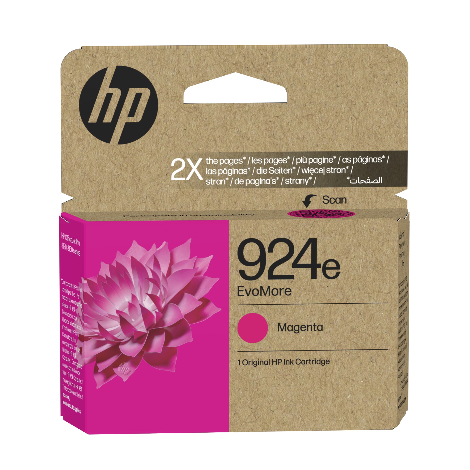HP 4K0U8NE/924E Ink cartridge magenta EvoMore. 800 pages ISO/IEC 19752