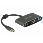 DeLOCK 62991 USB graphics adapter 3840 x 2160 pixels Grey