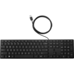 HP L95712-251 keyboard Office USB Russian Black