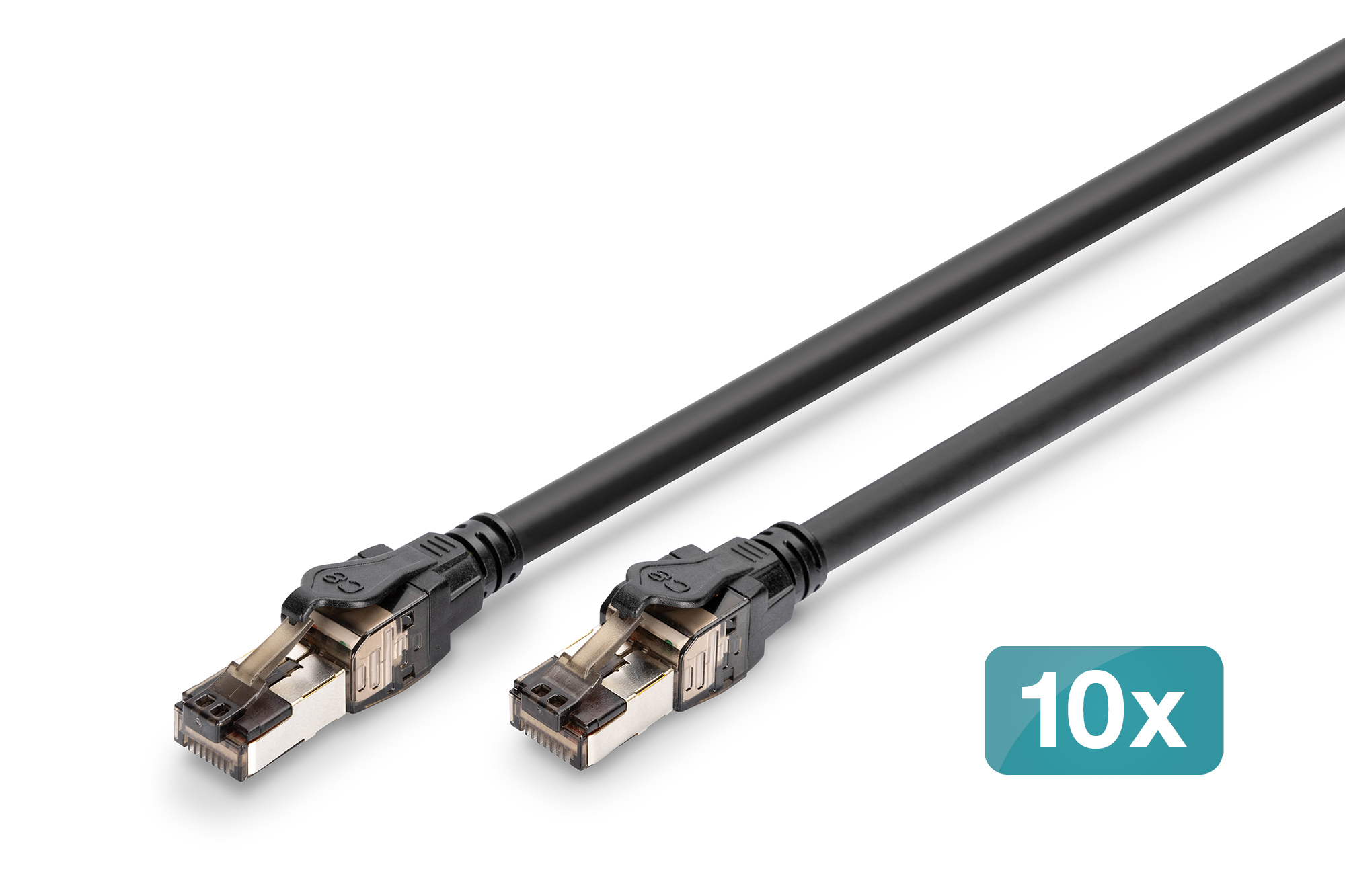 Digitus CAT 8.1 S/FTP patch cable, 0.5 m, 10 pieces