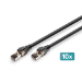 Digitus CAT 8.1 S/FTP patch cable, 0.5 m, 10 pieces