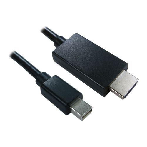 Cables Direct Mini DisplayPort Male to HDMI Male Converter, 1 Metre