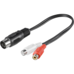 Goobay Audio Cable Adapter, DIN Male to Stereo RCA Female, 0.2 m