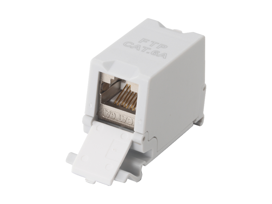 EU Product - Keystone-Koppler geschirmt   Cat6A 1xRJ45 DIN       gr