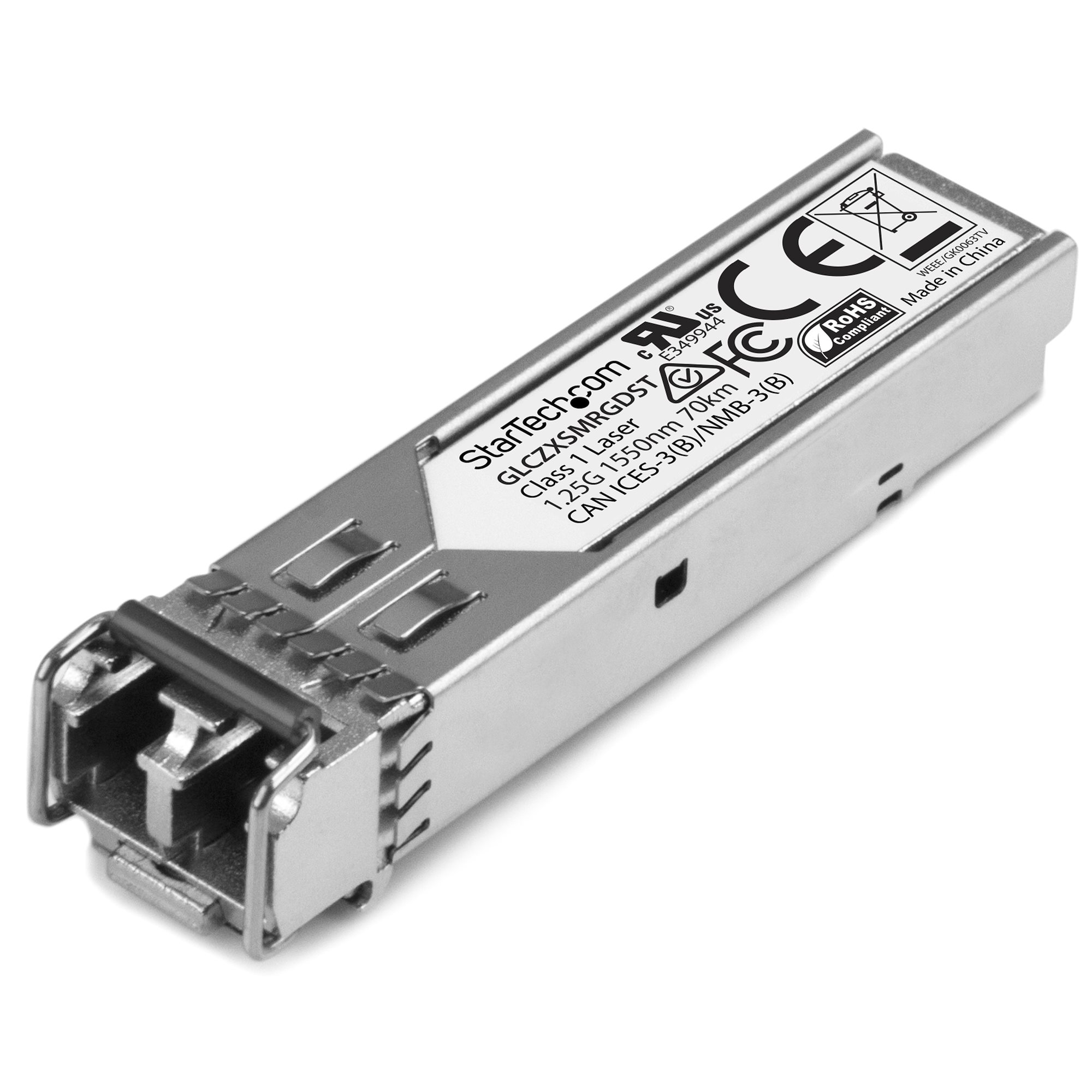 StarTech.com GLCZXSMRGDST Compatible 1.25G SFP 70 km Transceiver