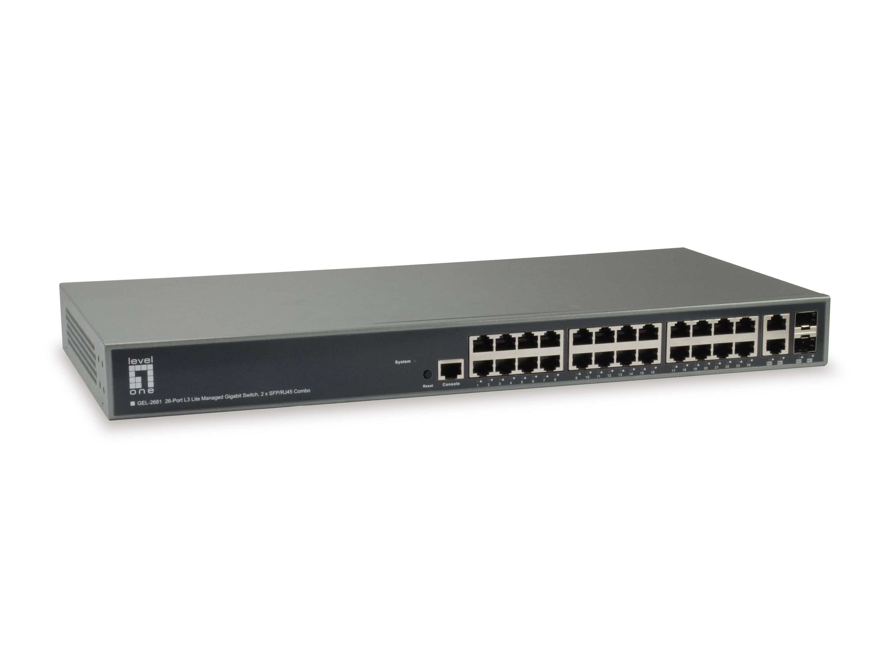 Image of LevelOne TURING 26-Port L3 Lite Managed Gigabit Switch, 2 x...