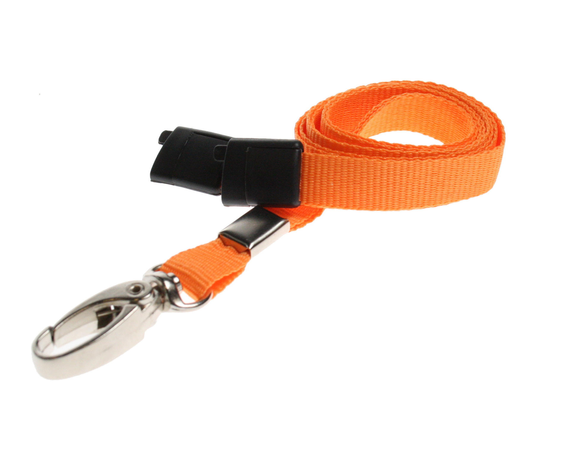Digital ID 10mm Recycled Plain Orange Lanyards with Metal Lobster Clip