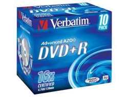 Image of Verbatim DataLife DataLifePlus - DVD+R 16x - 4.7 GB 120min - Jewel...