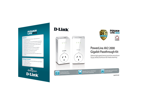 D-LINK PowerLine AV2 2000 Gigabit Passthrough Kit
