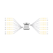 Digitus Pre-assembled Fiberglass Universal Breakout Cable, Single Mode OS2, 8 Fibers, LC/UPC - LC/UPC