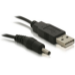 DeLOCK USB cable Power-Kabel,3,1mm Hohlst. Black 1.5 m USB A