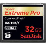 SanDisk 32GB Extreme Pro CF 160MB/s CompactFlash