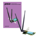 PREVO 1200mbps AC1200 PCI-Express Dual Band Wireless AC Adapter with Detachable Antennas and Additional Low Profile Bracket