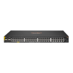 HPE Aruba Networking Aruba 6100 48G Class4 PoE 4SFP+ 370W Managed L3 Gigabit Ethernet (10/100/1000) Power over Ethernet (PoE) 1U Zwart