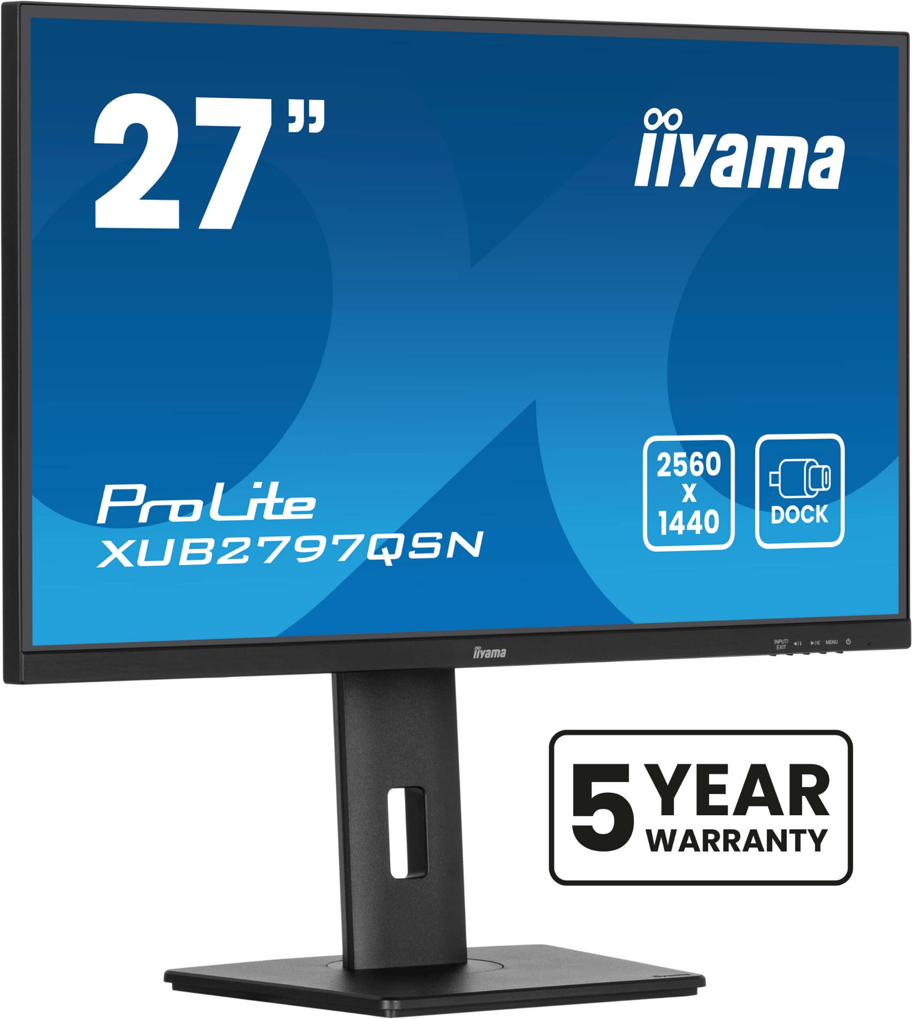 iiyama ProLite 27’’ QHD IPS technology panel with USB-C dock and RJ45