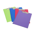 MARBIG CLIPFOLDER A4 PVC SUMMER COLOURS PURPLE