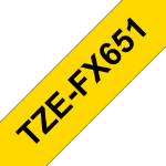 Brother TZE-FX651 labelprinter-tape Zwart op geel TZ