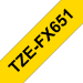 Brother TZE-FX651 DirectLabel black on yellow Laminat 24mm x 8m for Brother P-Touch TZ 3.5-24mm/HSE/36mm/6-24mm/6-36mm