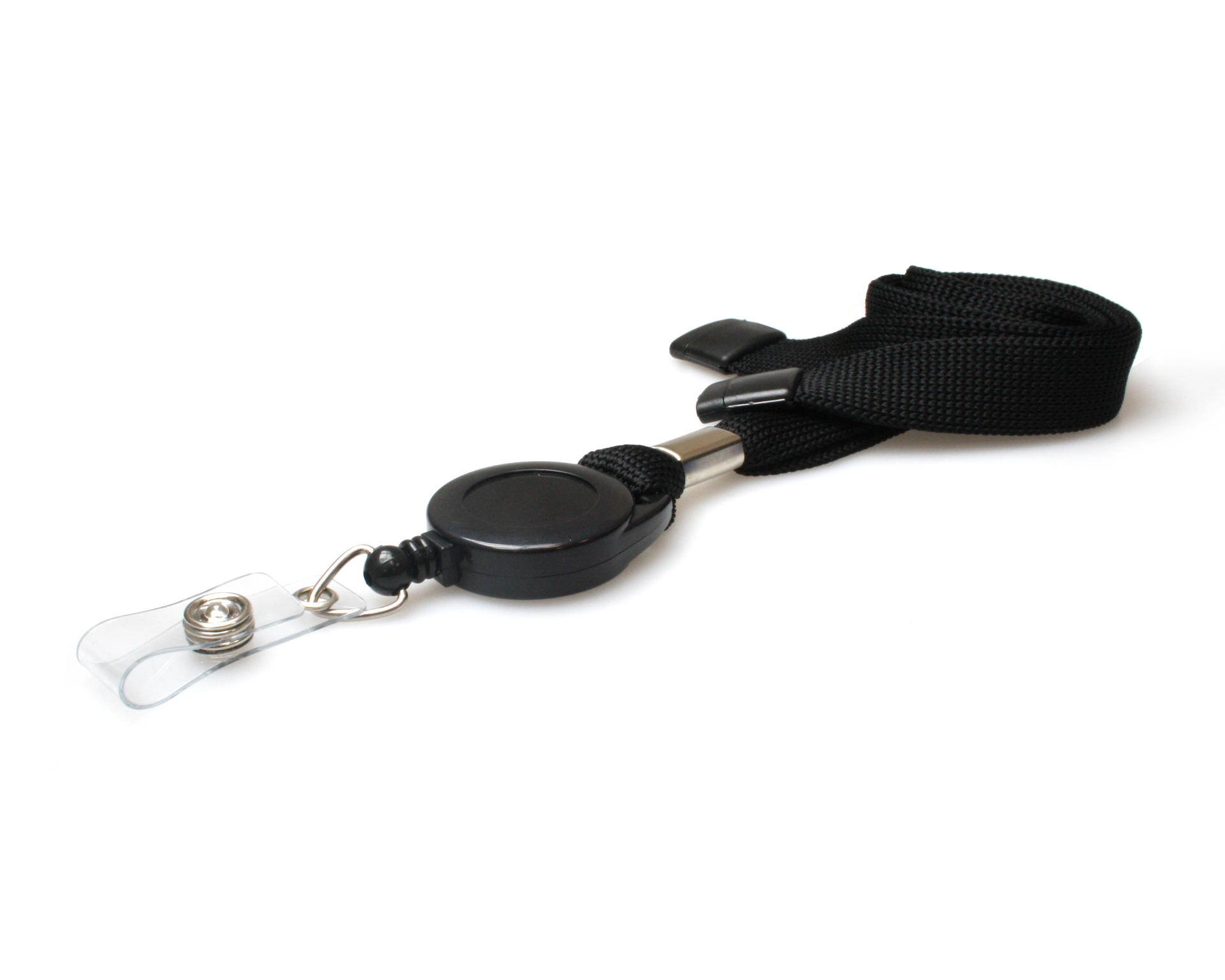Image of Digital ID 16mm Black Tubular Flexiweave Breakaway Lanyards with...