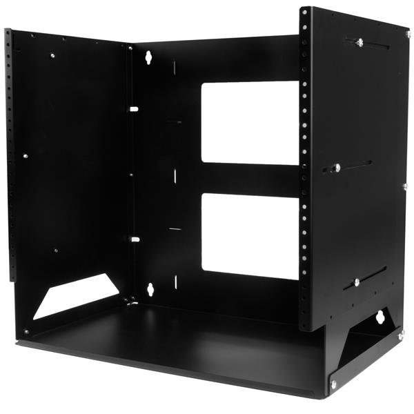 Image of StarTech.com Wall-Mount Server Rack with Built-in Shelf - Solid...