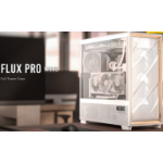 Antec FLUX PRO, E-ATX Premium Birch, Iunity Temperature Display. CPU and GPU LED Display, 6x High Performance Fans, ARGB PWN Ctrl, PSU Shift case