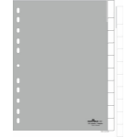 Durable 6441 Blank tab index Polypropylene (PP) Grey
