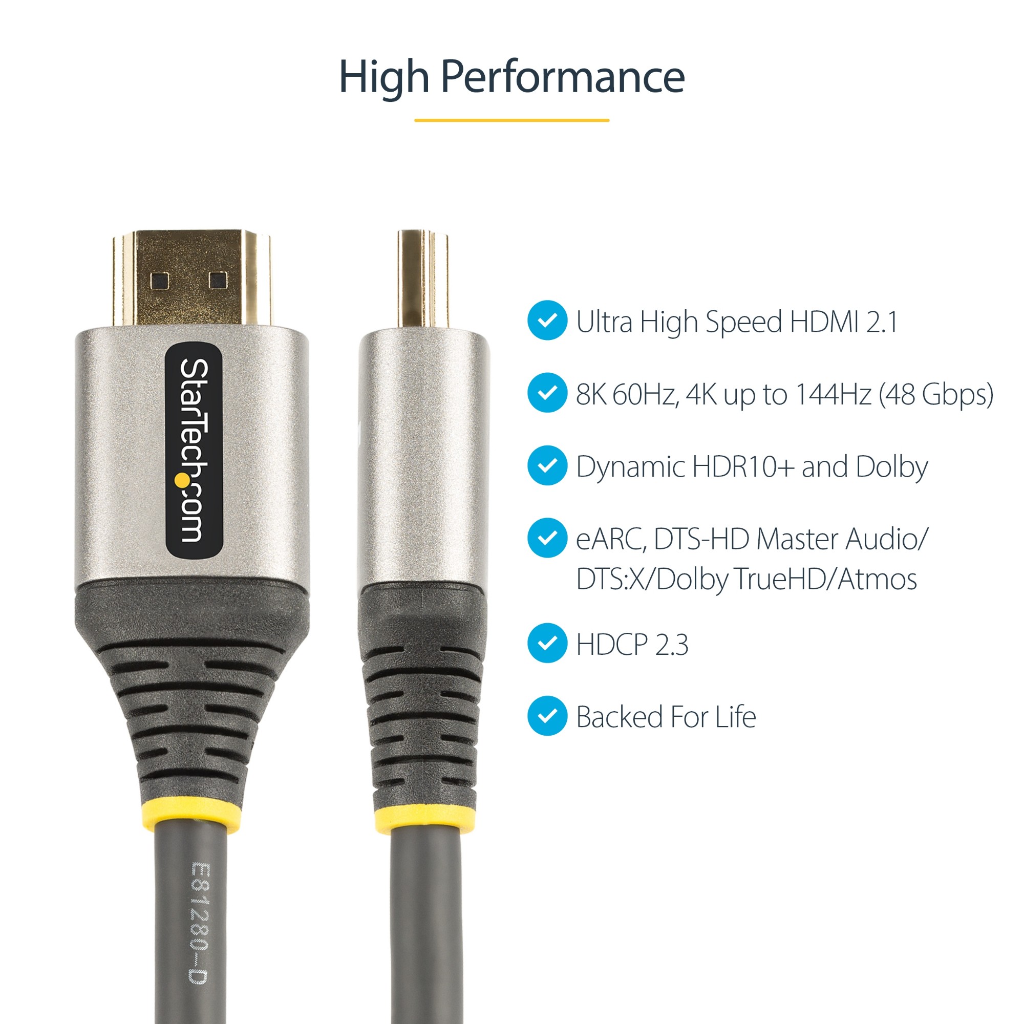 30Ft EARC Fiber Optic HDMI 2.1 Cable 8K@60Hz 4:4:4 48Gbps