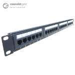 connektgear 24 Port Patch Panel (Cat5e) IDC Punch Down 19 inch