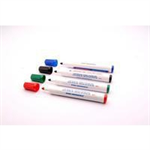 WHITEBOX WHITEBOARD MARKER BULLET AST PK4