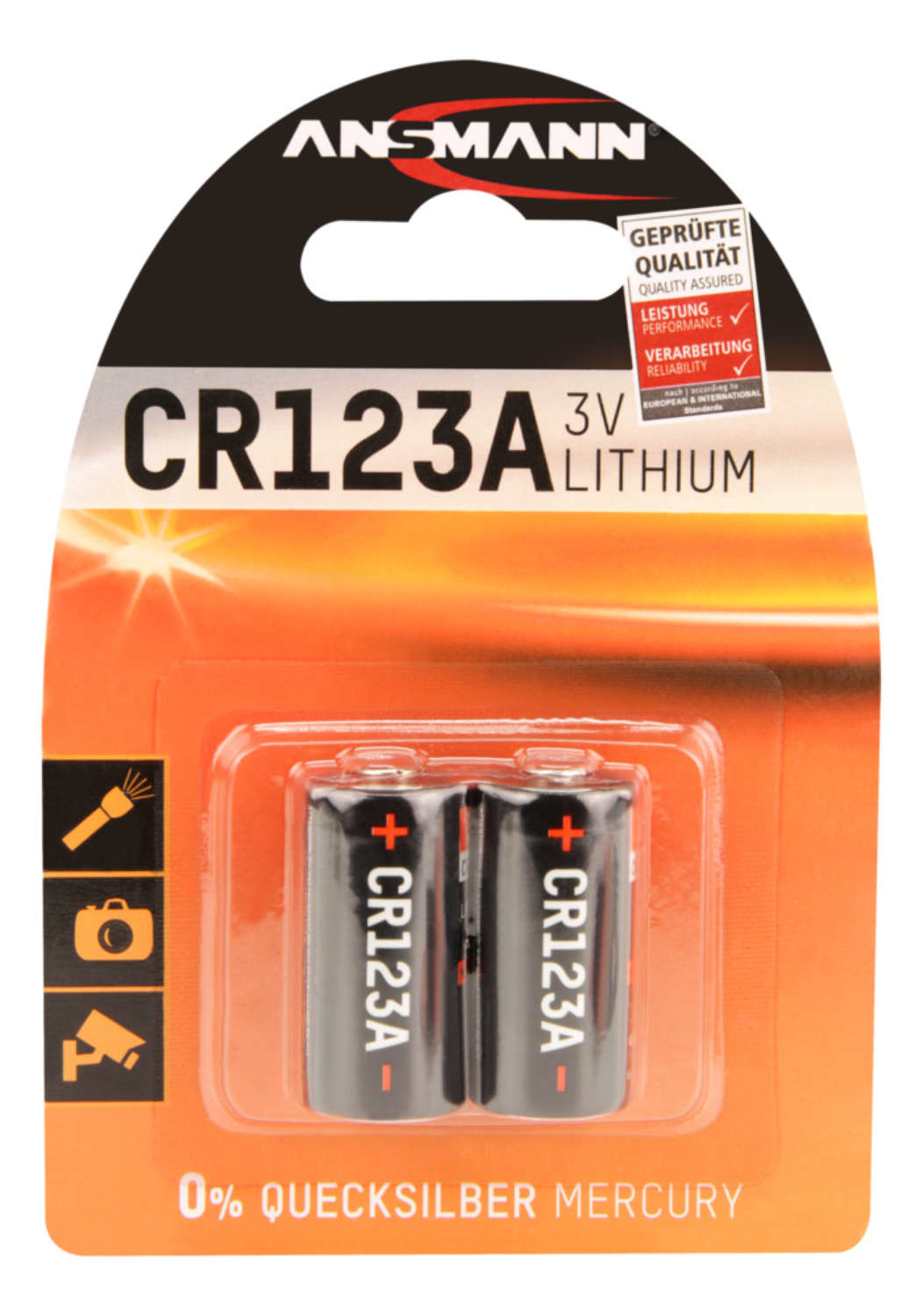 1510-0023 ANSMANN 1510-0023 - Einwegbatterie - CR123A - Lithium - 3 V - 2 St?ck(e) - 1500 mAh