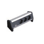 Bachmann DESK 1 power extension 3 AC outlet(s) Indoor Black, Silver