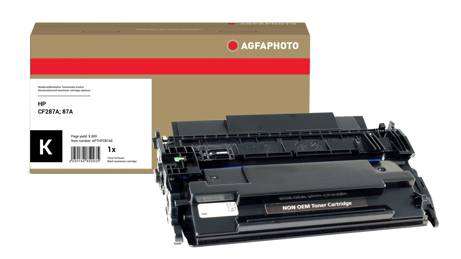AgfaPhoto Compatible Toner Cartridge. Black. Replacement for HP CF287A