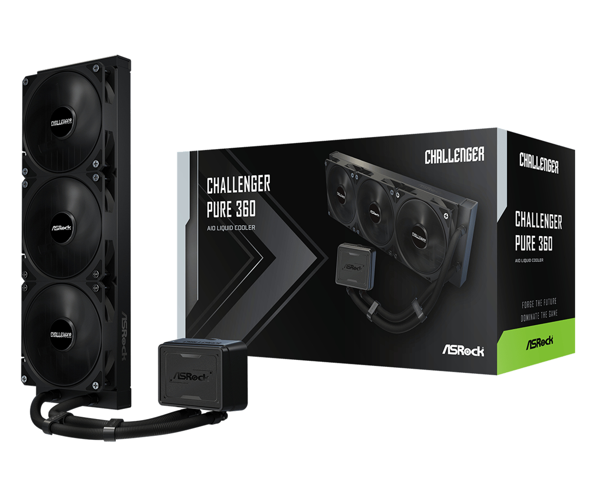 Asrock Black Challenger Pure 360 Processor Liquid Cooling Kit 12 Cm