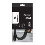 Gembird PC-187-ML12 electriciteitssnoer Zwart 1,8 m BS 1363 C5 stekker