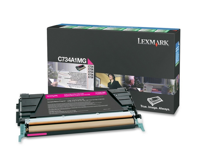 Lexmark C734A1MG Toner-kit magenta return program. 6K pages ISO/IEC 19