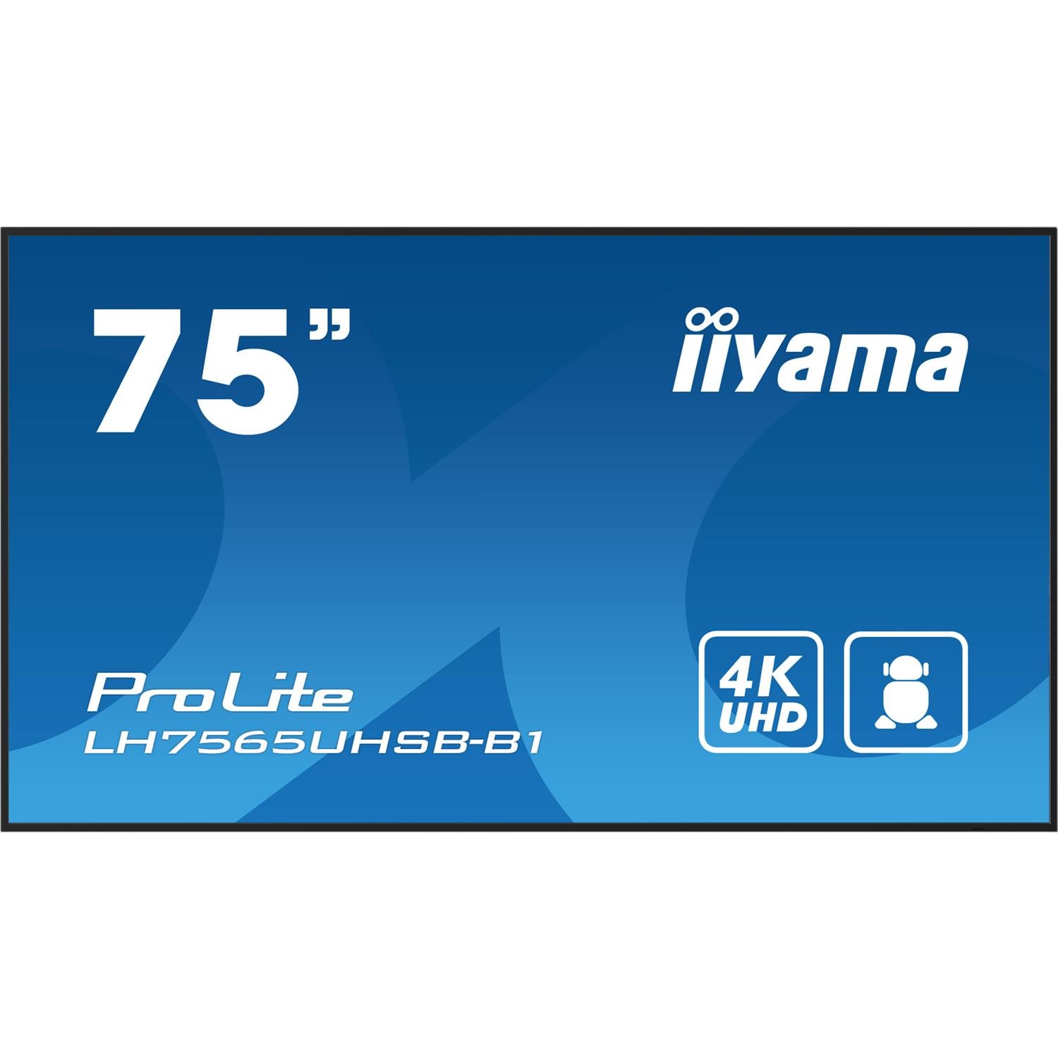 iiyama Refurbished iiyama ProLite LH7565UHSB-B1 75" IPS 4K Ultra