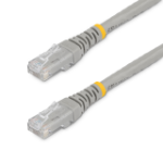 StarTech.com 25ft CAT6 Ethernet Cable - Gray CAT 6 Gigabit Ethernet Wire -650MHz 100W PoE RJ45 UTP Molded Network/Patch Cord w/Strain Relief/Fluke Tested/Wiring is UL Certified/TIA