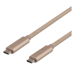 Deltaco USBC-1421M USB cable USB 3.2 Gen 2 (3.1 Gen 2) 0.5 m Gold