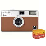 Kodak Ektar H35 Film Camera Reusable 35mm Half Frame with 36 Exposure Film Pack - Brown