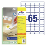 Avery L6026REV-25 self-adhesive label Rectangle Removable White 1950 pc(s)