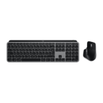 Logitech Master MX Keys S Combo for Mac toetsenbord Inclusief muis Thuis/Werk RF-draadloos + Bluetooth QWERTY US International Aluminium, Zwart