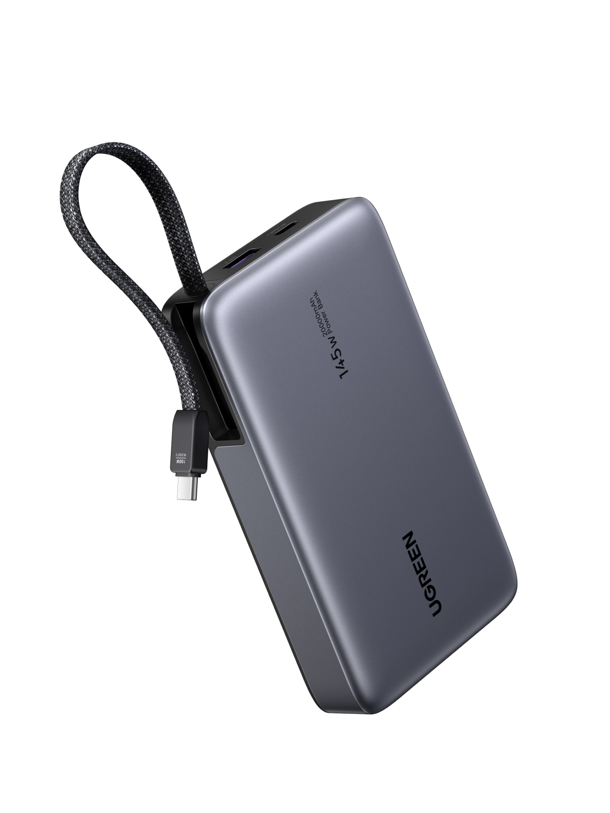 Ugreen 20000mAh Power Bank 145W 1C1A with Built-in USB-C Cable