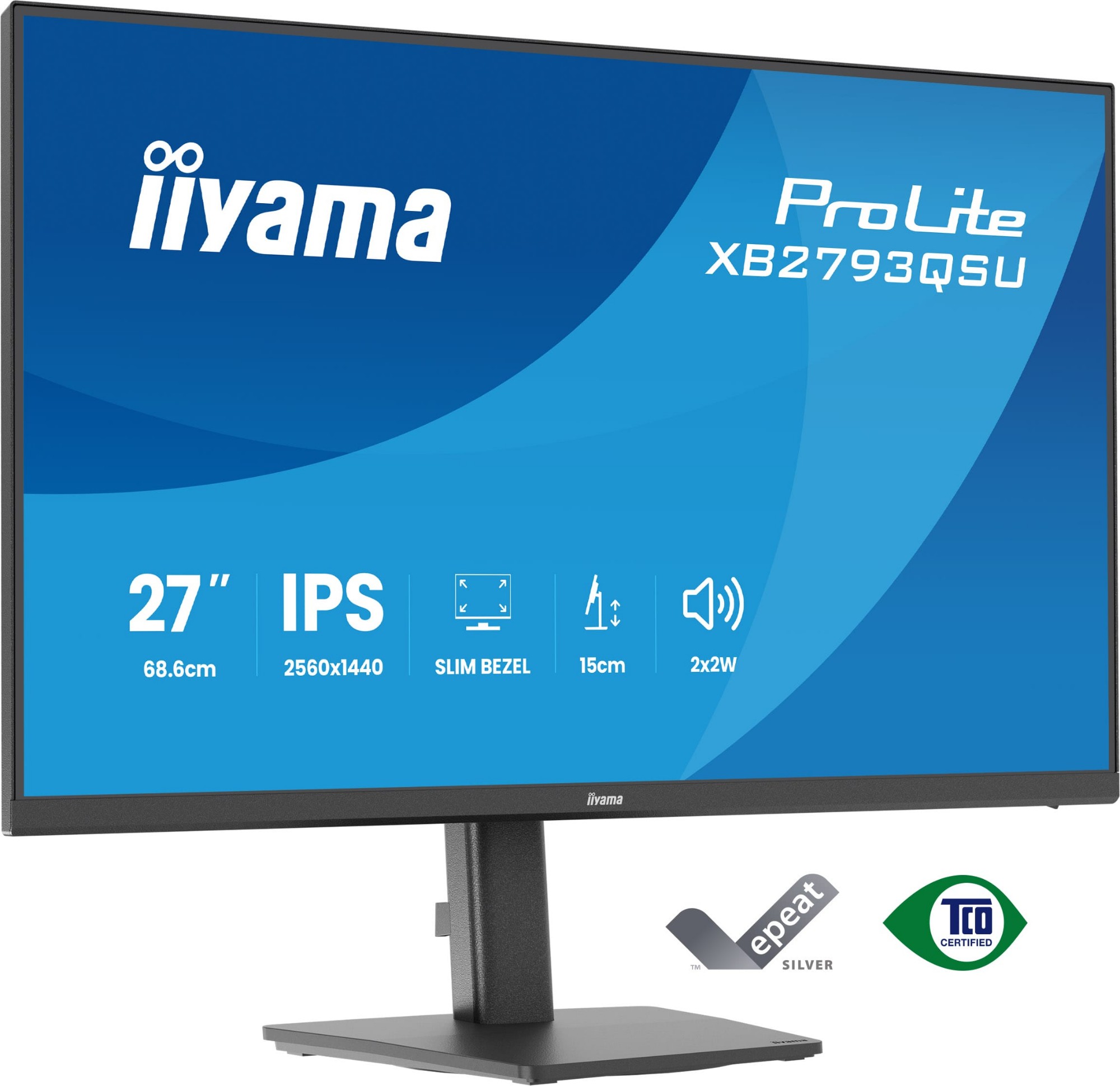 iiyama ProLite XB2793QSU-B1 computer monitor 68.6 cm (27") 2560 x 1440 pixels Quad HD LED Black
