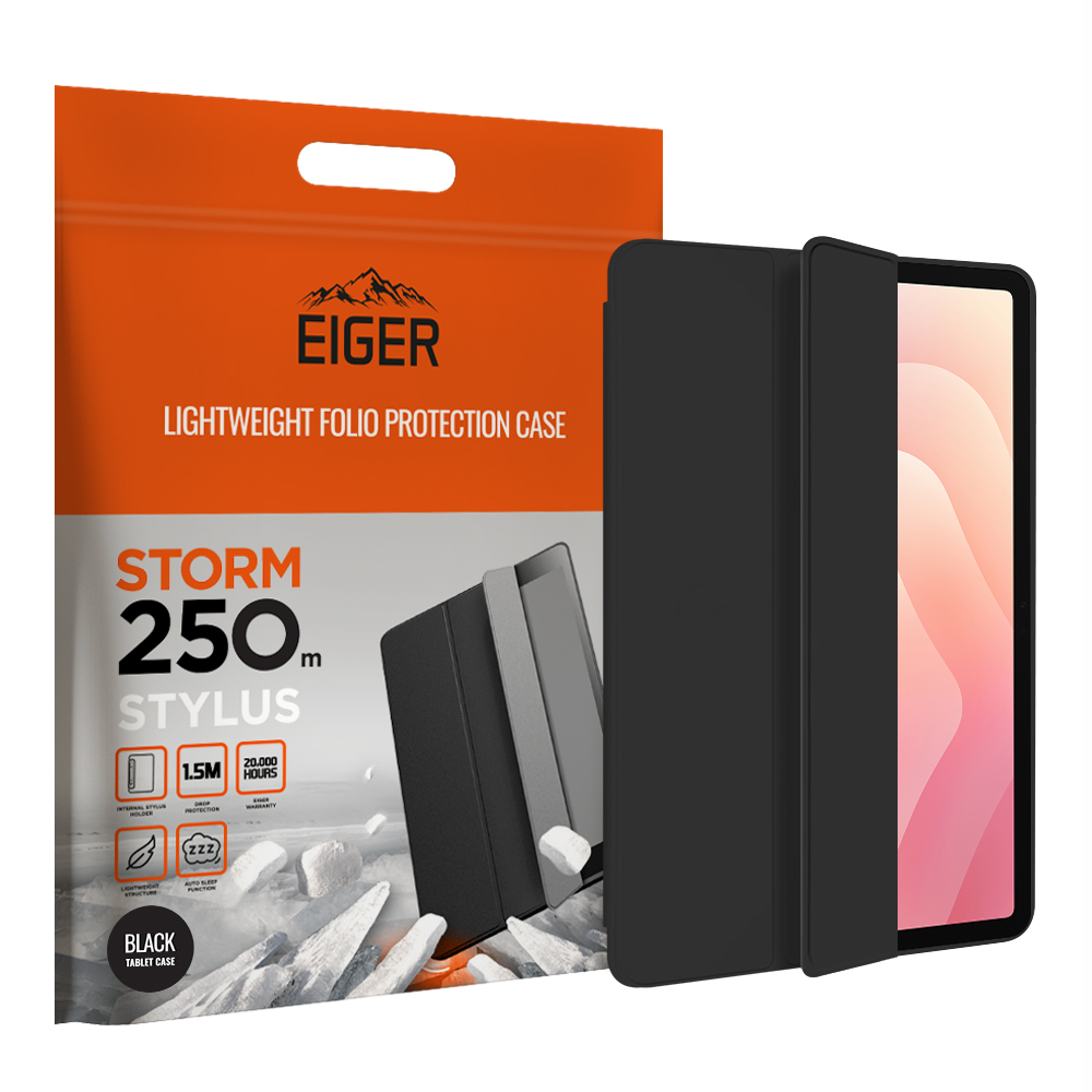 Eiger ETUI FOLIO NOIR STAND MAGNETIQUE RENFORCÉ AVEC EMPLACEMENT STYLE